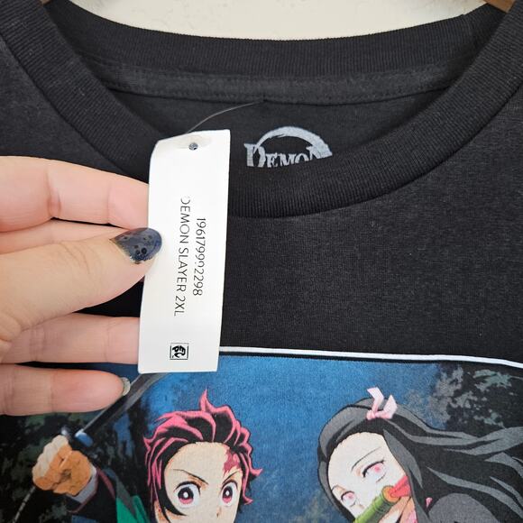 Demon Slayer Tanjiro and Nezuko T-Shirt Men's 2XL Anime Casual - Picture 4 of 5